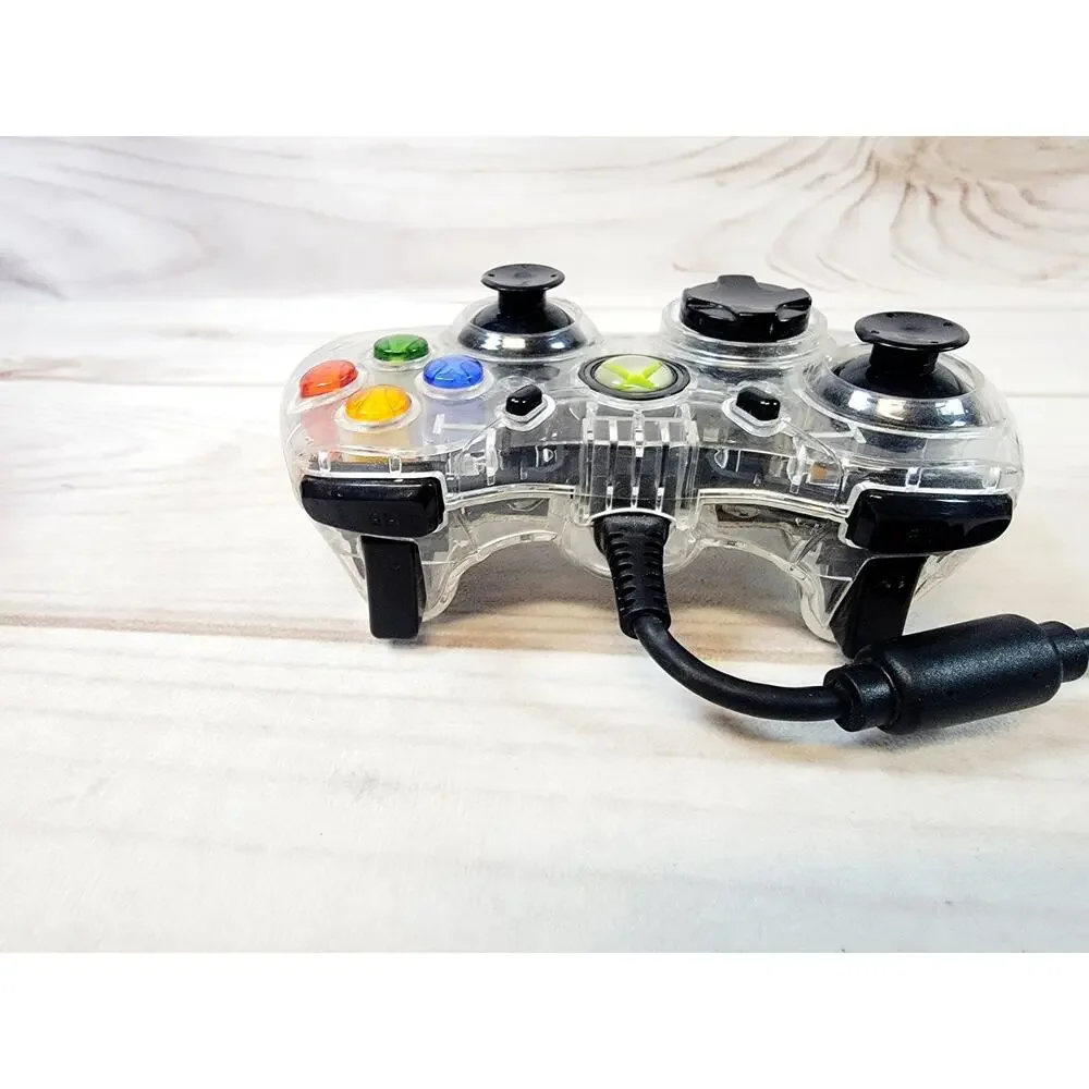 Xbox 360 Clear PDP Afterglow Wired Controller Model PL-3702 Breakaway